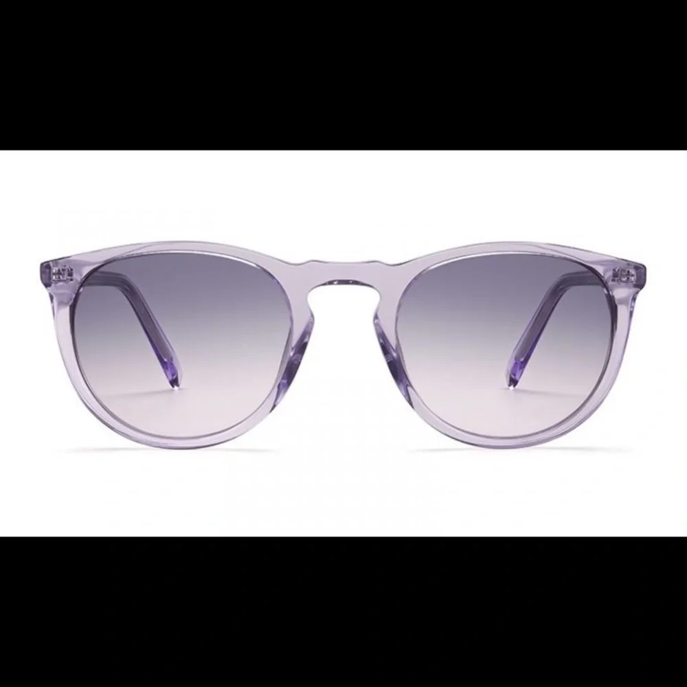 Warby Parker Translucent Lavender Round Sunglasses - Picture 1 of 6
